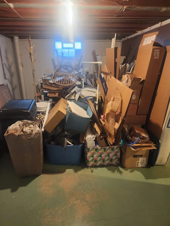 Roll-off dumpster container at job site for 20 Yard Dumpster Rental in Ruskin